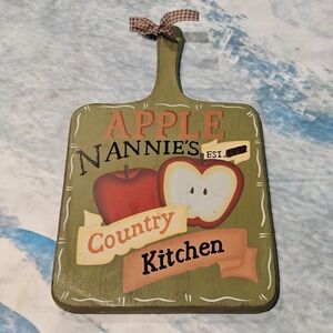 Dan Dee Apple Nannie's Country Kitchen Cutting Board Wall Sign 2010